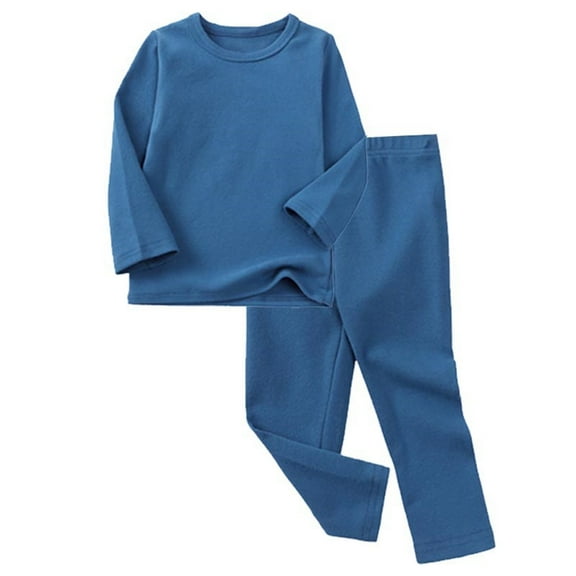 ZACPNCV Toddler Fall Outfits Baby Girl Long Sleeve Sweatsuit Top and Sweatpants Set Girls Winter Clothes Blue 12-24 Months