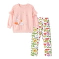thumbnail image 1 of ZACPNCV Toddler Girl Clothes Girls Fall Winter Outfit Long Sleeve Top and Pants 2Pcs Clothing Set Pink 6-7 Years, 1 of 6