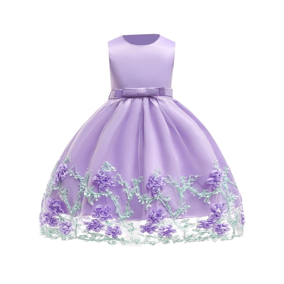 ZACPNCV Toddler Girl Dress Sleeveless Sequins Princess Dresses Toddler Wedding Birthday Party Gown Dresses Purple 9-10 Years