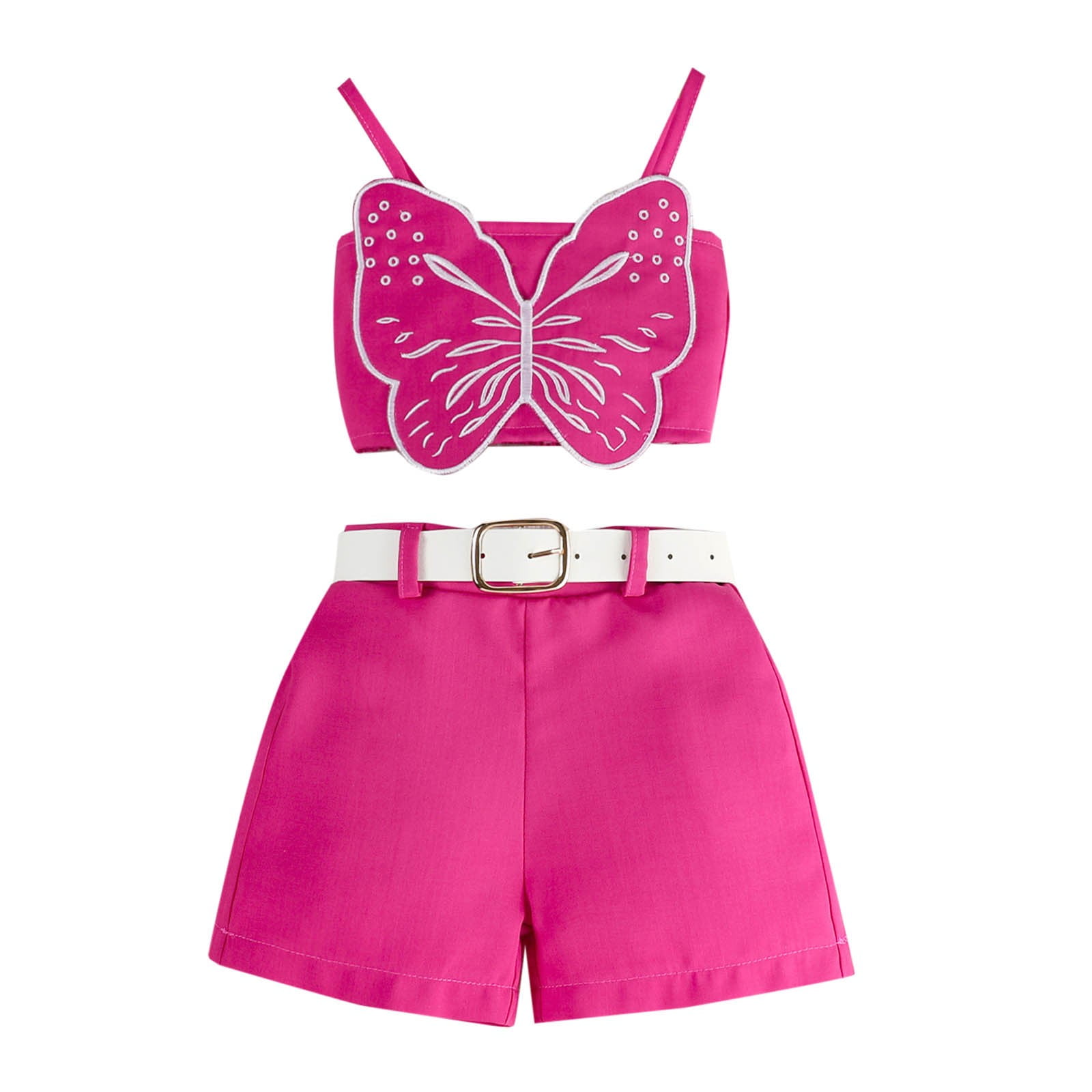 Baby Girls Grey Frill Top & Shorts Summer 2-Piece Set main image 1