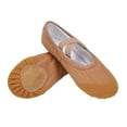 thumbnail image 1 of ZACPNCV Toddler Girls Ballet Shoes Soft Split Sole Dance Slippers No-Tie Training Yoga Shoes for Performance Indoor Sports Khaki, 1 of 9