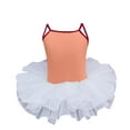 thumbnail image 1 of ZACPNCV Toddler Girls Ballet Skirted Leotards Strap Tutu Dress Party for Dance Orange 5-6 Years, 1 of 4