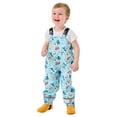 thumbnail image 1 of ZACPNCV Toddler Girls Boys Cotton Lined Reflective Waterproof Rain Pants Trousers Windproof and Breathable for Boys Girls Light Blue 6-7 Years, 1 of 5