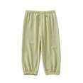 thumbnail image 1 of ZACPNCV Toddler Girls Boys Solid Cotton Harem Pants Summer Baby Basic Loose Long Bloomer Trouser Elastic Pants Green 6-12 Months, 1 of 4