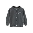 thumbnail image 1 of ZACPNCV Toddler Girls Boys Sweater Cardigan Long Sleeve Button Down Solid Knit Cardigan School Uniforms Gray 9-10 Years, 1 of 4