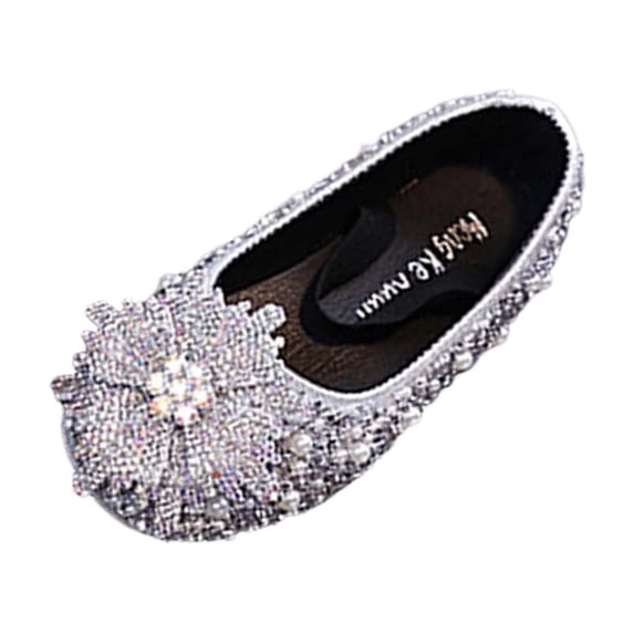 ZACPNCV Toddler Girls Flat Mary Jane Dress Shoes Flower Girl Comfortable Soft Soled School Wedding Party Shiny Shoes