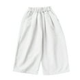 thumbnail image 1 of ZACPNCV Toddler Girls Wide Leg Pants Elastic Waist Pants Kids Loose Bottoms White 6-7 Years, 1 of 4