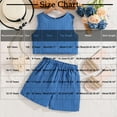 thumbnail image 1 of ZACPNCV Toddler Kids Girl Clothes Set Summer Outfits Solid Color Tank Tops and Elastic Waist Shorts 2PCS Casual Outfit 9-10 Years, 1 of 9