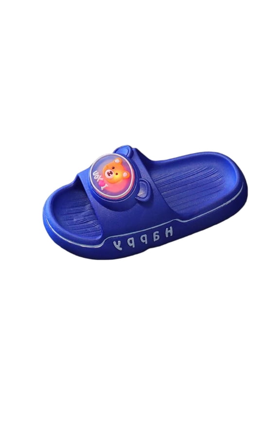 Toddler Light Up Bear Cartoon Slides Soft Sole Non Slip Indoor Outdoor Sandals for Boys Girls Summer