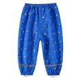thumbnail image 1 of ZACPNCV Toddler Rain Pants Boys Girls Waterproof Pants Cute Printed Mud Dirty Proof Hiking Trousers Rain Suit Outdoor Blue 4-5 Years, 1 of 4