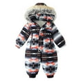 thumbnail image 1 of ZACPNCV Toddler Snowsuit Baby Winter Clothes Boy Infant Girl Snow Wear Black 4-5 Years, 1 of 9