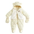 thumbnail image 1 of ZACPNCV Toddler Snowsuit Baby Winter Clothes Boy Infant Girl Snow Wear White 9-12 Months, 1 of 9