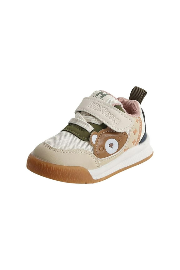 Toddler Wide Toe Box Shoes Barefoot Sneakers Girls Boys Drop First Walking Running Tennis Shoes Beige 18-24 Months