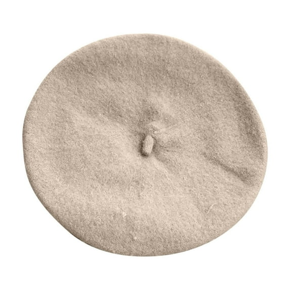 ZACPNCV Toddler Wool Beret Warm Kids Beret Classic French Barette Hat for Girls Beige 1-10 Years