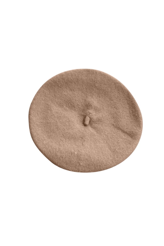 Toddler Wool Beret Warm Kids Beret Classic French Barette Hat for Girls Khaki 1-10 Years