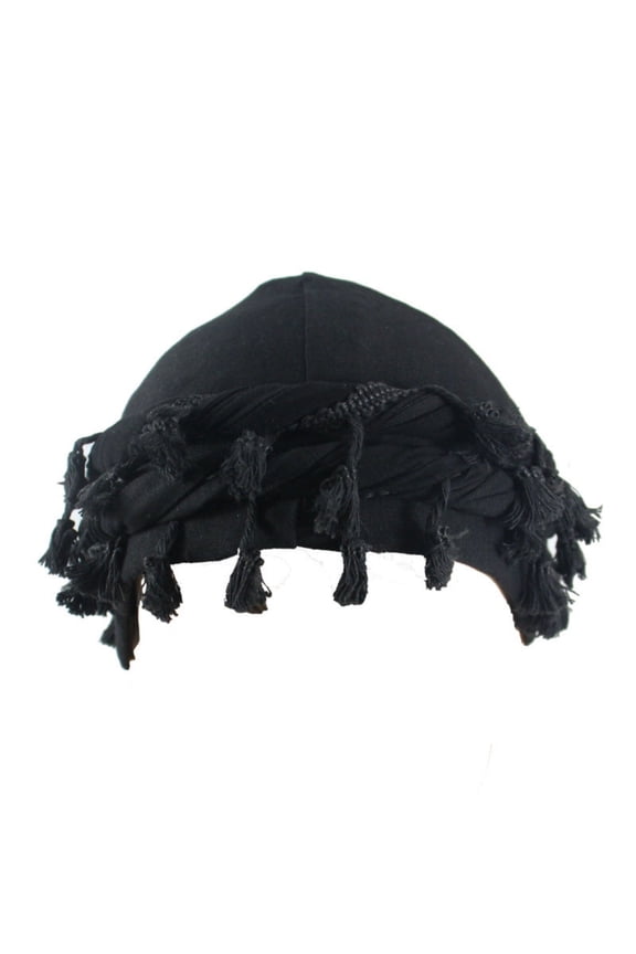 Turban Head Wraps for Men Satin Lined Turban for Women Vintage Twist Velvet Durags Gifts Black Free Size