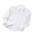thumbnail image 1 of ZACPNCV Uniform Shirts for Girls Ruffle Princess Lace Collar Long Sleeve Button Down Bowknot Blouse White 15-16 Years, 1 of 8