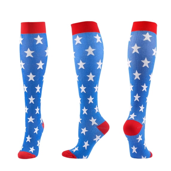 ZACPNCV Unisex Athletic Socks with Cartoon Design Graduated Compression Mid Calf Socks for Running Cycling and Sports Activities