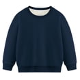 thumbnail image 1 of ZACPNCV Unisex Boys Girls Winter Warm Sherpa Lined Crewneck Pullover Sweatshirt Fleece Casual Fall Clothes Sweatshirts Navy 9-10 Years, 1 of 7