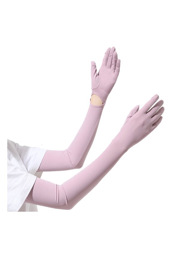 Unisex Cooling Arm Sleeves Sun Protection Non Slip Elastic Cuff Ice Silk Lightweight Quick Dry for Sports Cycling Hiking Summer Wear