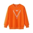 thumbnail image 1 of ZACPNCV Unisex Kids Crewneck Sweatshirt Long Sleeve Cotton Pullover Tops for Boys and Girls Orange 12-13 Years, 1 of 5