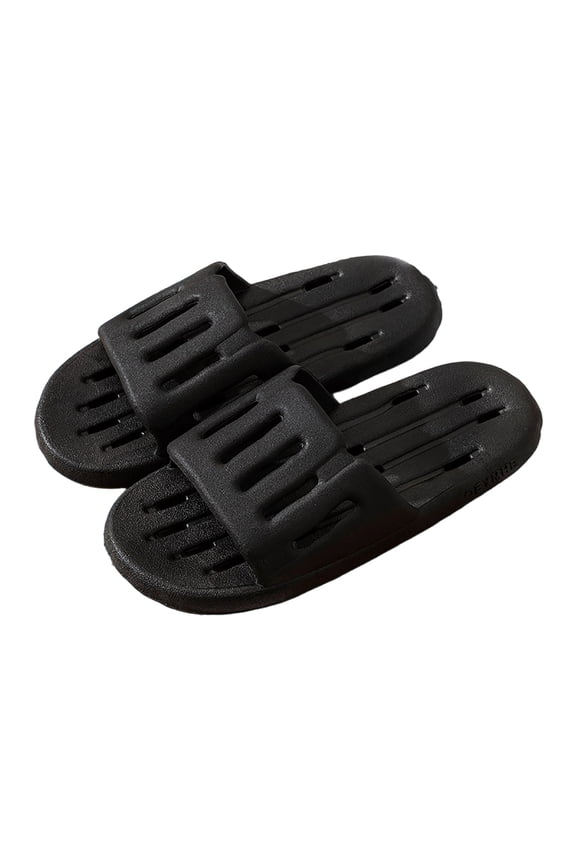 Unisex Perforated Slide Sandals Quick Dry Water Friendly Non Slip for Bathroom Indoor Home Beach Poolside Wear