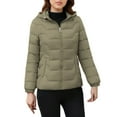 thumbnail image 1 of ZACPNCV Winter Women Lightweight Quilted Down Coat Waterproof Windproof Hood Outerwear Casual Warm Puffer Jackets, 1 of 9