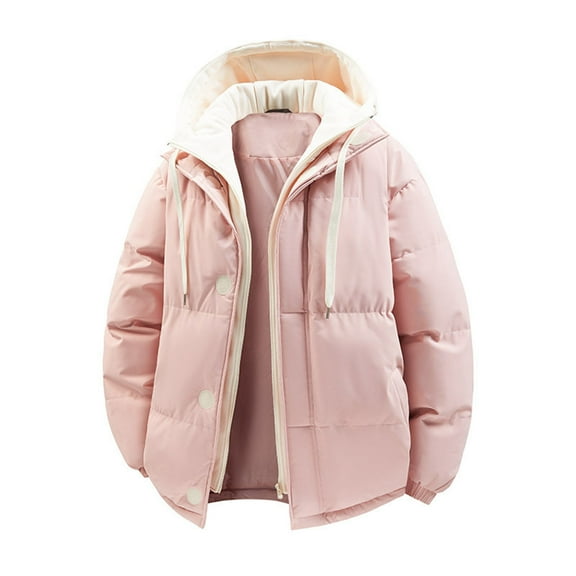 ZACPNCV Winter Work Jackets for Men Water Resistant Hooded Duck Canvas Coat Insulated Jacket with Pockets