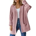 thumbnail image 1 of ZACPNCV Women Long Cardigan Fuzzy Cardigan Sweater Open Front Knit Outwear Coat with Pocket, 1 of 7
