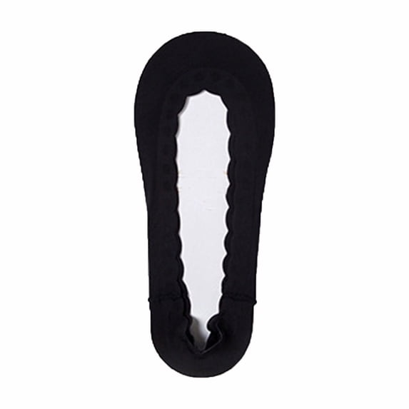 ZACPNCV Women Nylon Ultra Low Cut Non-Slip Thin Liner Socks Invisible Hidden Socks for Flats Black Free Size