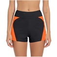 thumbnail image 1 of ZACPNCV Women's High Waisted Swim Bottoms Patchwork Tummy Control Ruched Double Layer Swim Shorts Modest Bathing Suit Bottom, 1 of 1