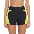thumbnail image 1 of ZACPNCV Women's High Waisted Swim Bottoms Patchwork Tummy Control Ruched Double Layer Swim Shorts Modest Bathing Suit Bottom, 1 of 1