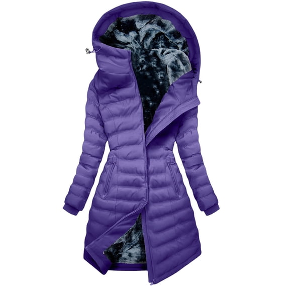 ZACPNCV Women's Long Winter Coat Waterproof Puffer Jacket Thickened Down Parka With Hood
