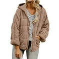 thumbnail image 1 of ZACPNCV Women's Packable Lightweight Full-Zip Puffer Jacket with Hood Quilted Winter Coat, 1 of 9