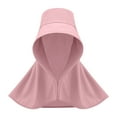 thumbnail image 1 of ZACPNCV Women's Solid Color Wide Brim Sun Hat NonUltraviolet Sun Hat with Shawl and Neck Protection Large Brim Fisherman Cap Pink Free Size, 1 of 6