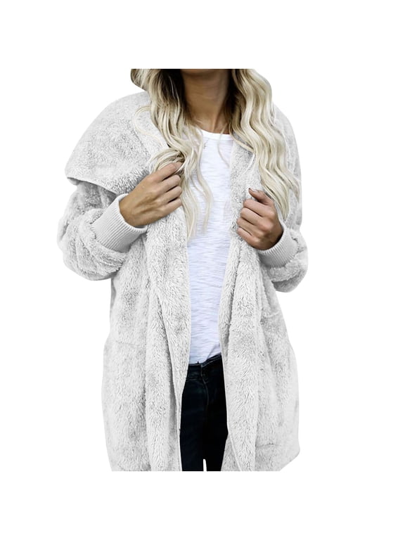 ZACPNCV Women's Winter Puffer Coat Thicken Fleece Lined Down Jacket Waterproof Faux Fur Detachable Hooded Parka
