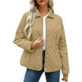 thumbnail image 1 of ZACPNCV Women's Winter Quilted Jackets Long Sleeve Button Down Puffer Jacket Outerwear Coats with Pockets, 1 of 8