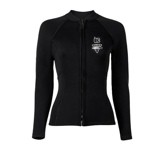 ZACPNCV Womens 3mm Neoprene Wetsuit Top Long Sleeve Thermal Rash Guard for Diving Snorkeling Surfing Cold Water Protection