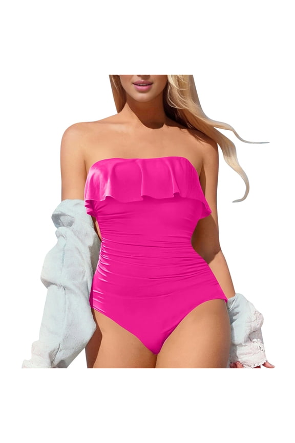 Womens Classic One Piece Bathing Suit Swimsuit Slimming Figure Flattering for Pool Beach and Water Sports