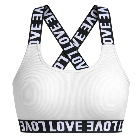 ZACPNCV Womens Comfort Wireless Bra Push Up Racerback Cross Back Straps Light Support Daily Activewear