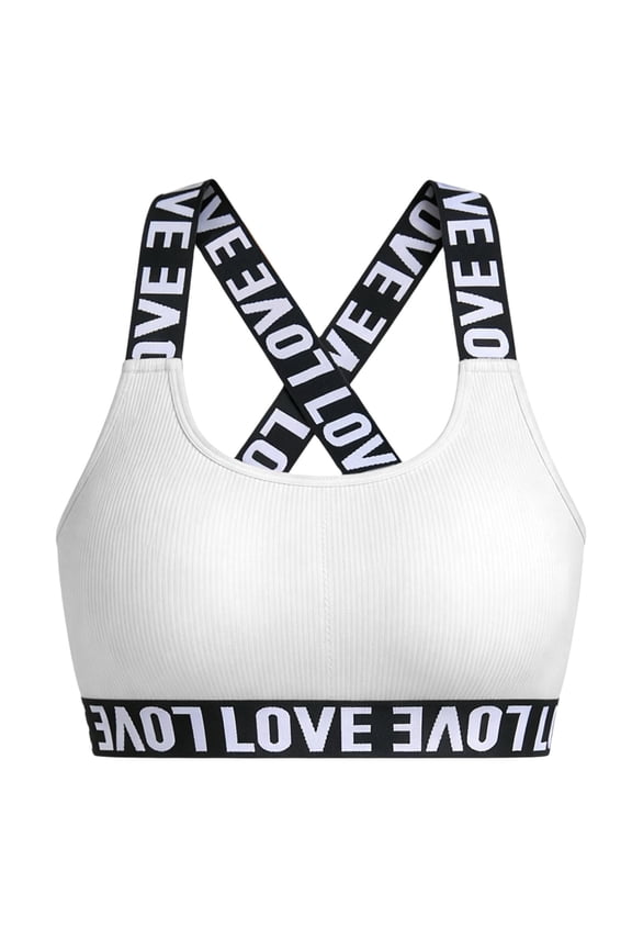 Womens Comfort Wireless Bra Push Up Racerback Cross Back Straps Light Support Daily Activewear