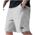 thumbnail image 1 of ZACPNCV Mens Button Fly Shorts Dstring Elastic Waist Solid Casual Summer Shorts with Pockets for Daily, 1 of 9