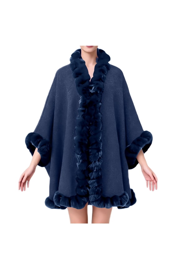 Womens Faux Fur Coats Warm Mid Long Furry Jackets Long Sleeve Lapel Winter Fluffy Outerwear Shaggy Parka Coat