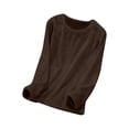 thumbnail image 1 of Lovskoo Womens Flannel Sleep Shirt Long Sleeve Simple Design Lounge Top Can Be Worn Out for Winter, 1 of 9