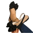 thumbnail image 1 of ZACPNCV Womens Flat Closed Toe Sandals Pointed Toe Bow Elastic Back Strap Comfort Summer, 1 of 8