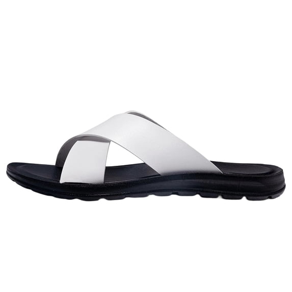 ZACPNCV Womens Flat Flip Flops Solid Color Peep Toe Casual Summer Beach Sandals