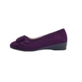 thumbnail image 1 of ZACPNCV Womens Plus Size Suede Wedge Flats Round Toe Bow Design Comfort Casual Shoes Summer, 1 of 9