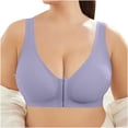 thumbnail image 1 of ZACPNCV Womens Plus Size Wireless Bra Front Closure Smooth Racerback Lightweight Push Up Non Sagging Underwear, 1 of 1