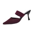 thumbnail image 1 of ZACPNCV Womens Pointed Toe Pumps Slip On Stiletto Heel Comfort Dress High Heel Slides, 1 of 9
