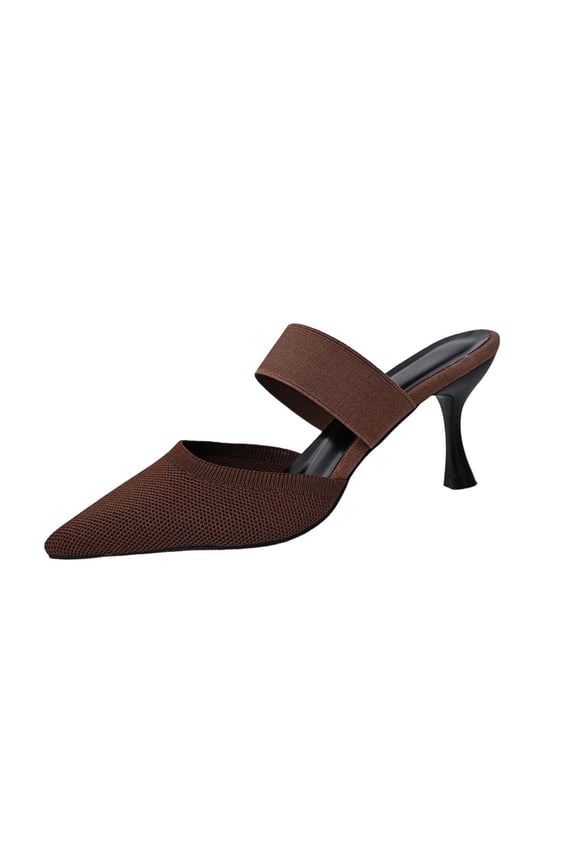 Womens Pointed Toe Pumps Slip On Stiletto Heel Comfort Dress High Heel Slides